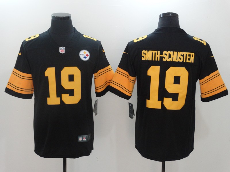 Men Pittsburgh Steelers #19 Smith-Schuster Black YellowNike Vapor Untouchable Limited NFL Jerseys->seattle seahawks->NFL Jersey